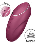 Tapping Lay On Vibrator - Tap & Climax 1 - Red - K. P.