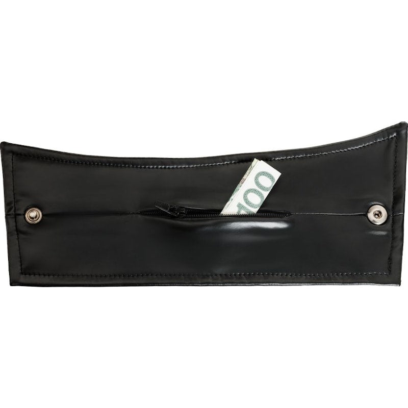 Wrist Wallet Pair with Hidden Zipper - Black