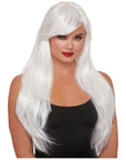 Layered Long Wig - White - K. P.