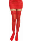 Lace Top Thigh High Stockings - Multiple Colours - K. P.