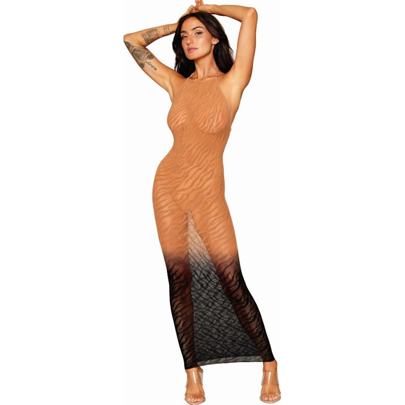 Bodystocking Gown - Copper/Black - K. P.