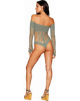 Seamless Long Sleeve Teddy - Sage - K. P.