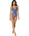 Bustier with G-String - Periwinkle Blue - K. P.