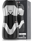 DVA Automatic USB Thrusting and Vibrating Masturbator - Grey/White - K. P.