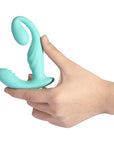 Wearable Sprout-Shaped Unisex Vibrator - LushVibe - Teal - K. P.