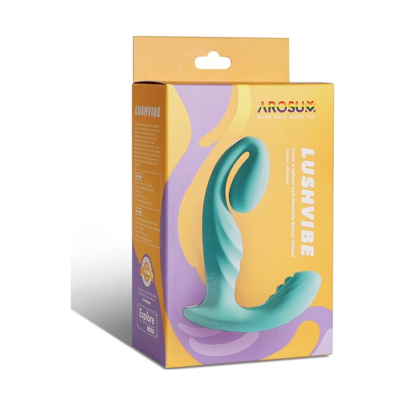 Wearable Sprout-Shaped Unisex Vibrator - LushVibe - Teal - K. P.