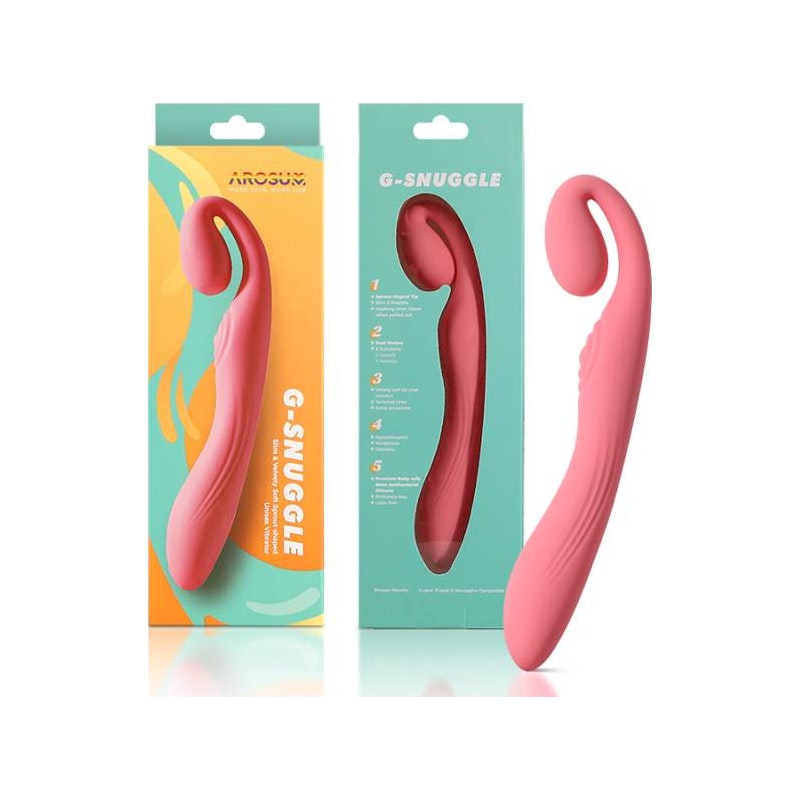 Ultrasoft Sprout-Shaped Unisex Vibrator - G-Snuggle - Pink - K. P.