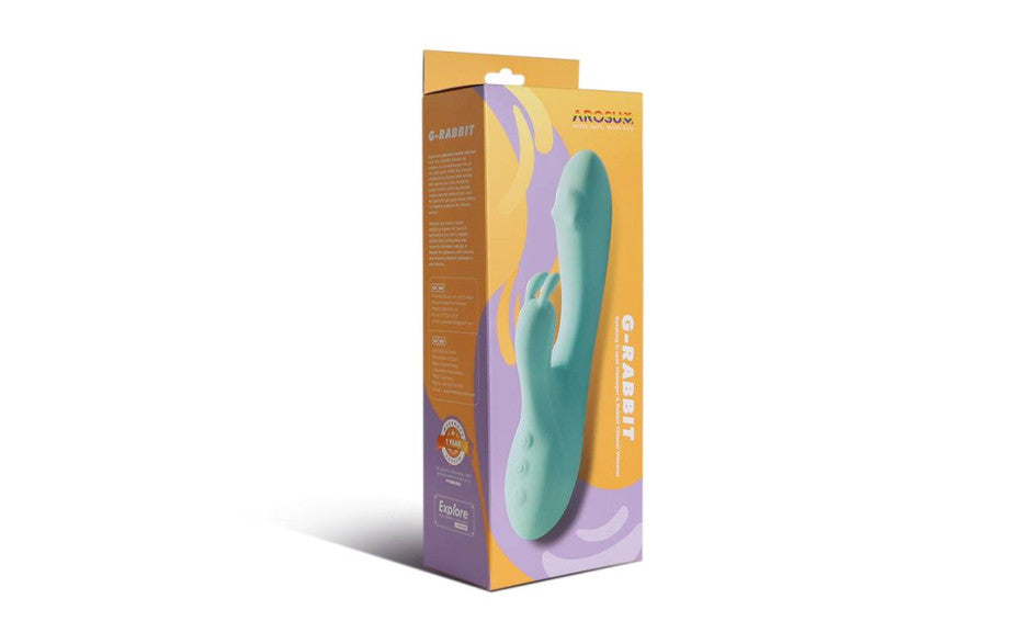 Rotating G-Spot and Clitoral Vibrator - G-Rabbit - Teal - K. P.