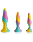 TriPlugs 3 Piece Silicone Anal Training Kit - Rainbow - K. P.