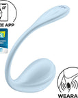 Wearable App Connect Vibrator - Smooth Petal - Blue