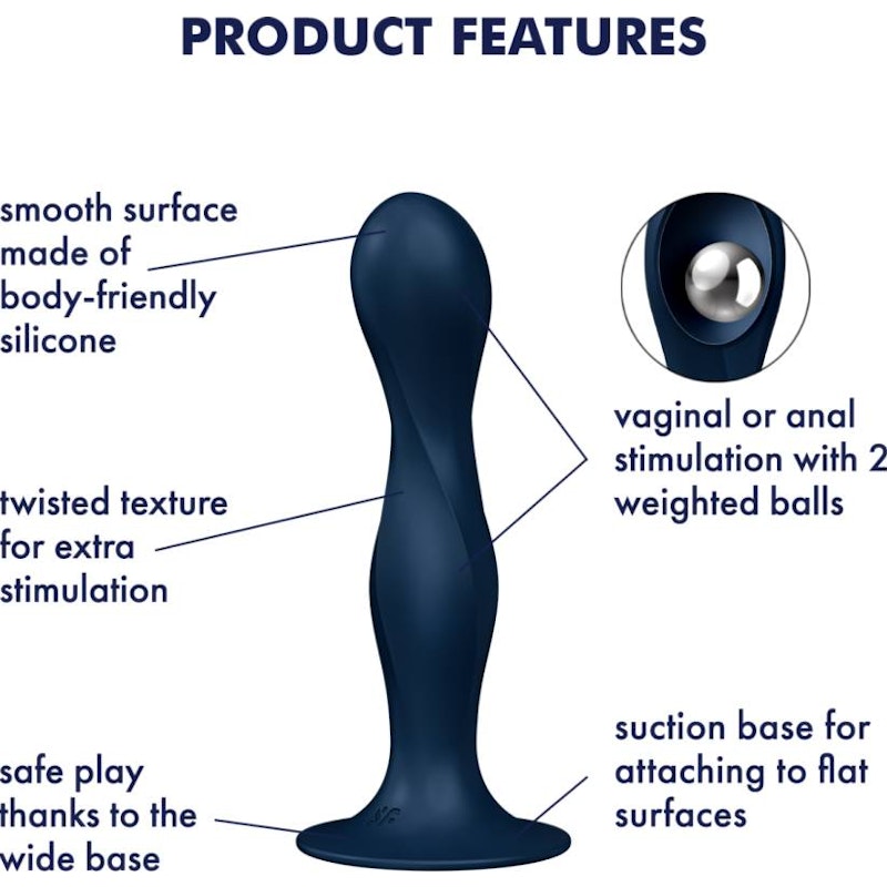 Weighted Dildo - Double Ball-R - Blue - K. P.