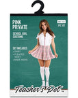 3 Pc Pink Private School Girl Costume - K. P.