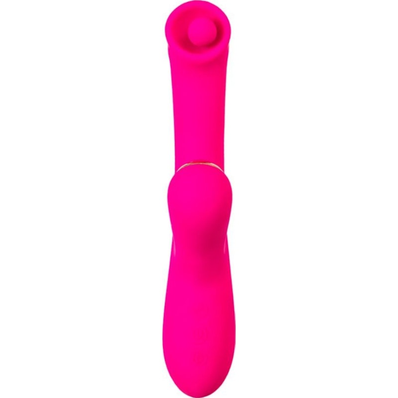 Stimulating Ball Vibrator with Vacuum Clitoral Stimulator - Rolli - Pink - K. P.