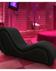 Kama Sutra Mebon Chaise Love Lounge Studded and Quilted - Black - K. P.