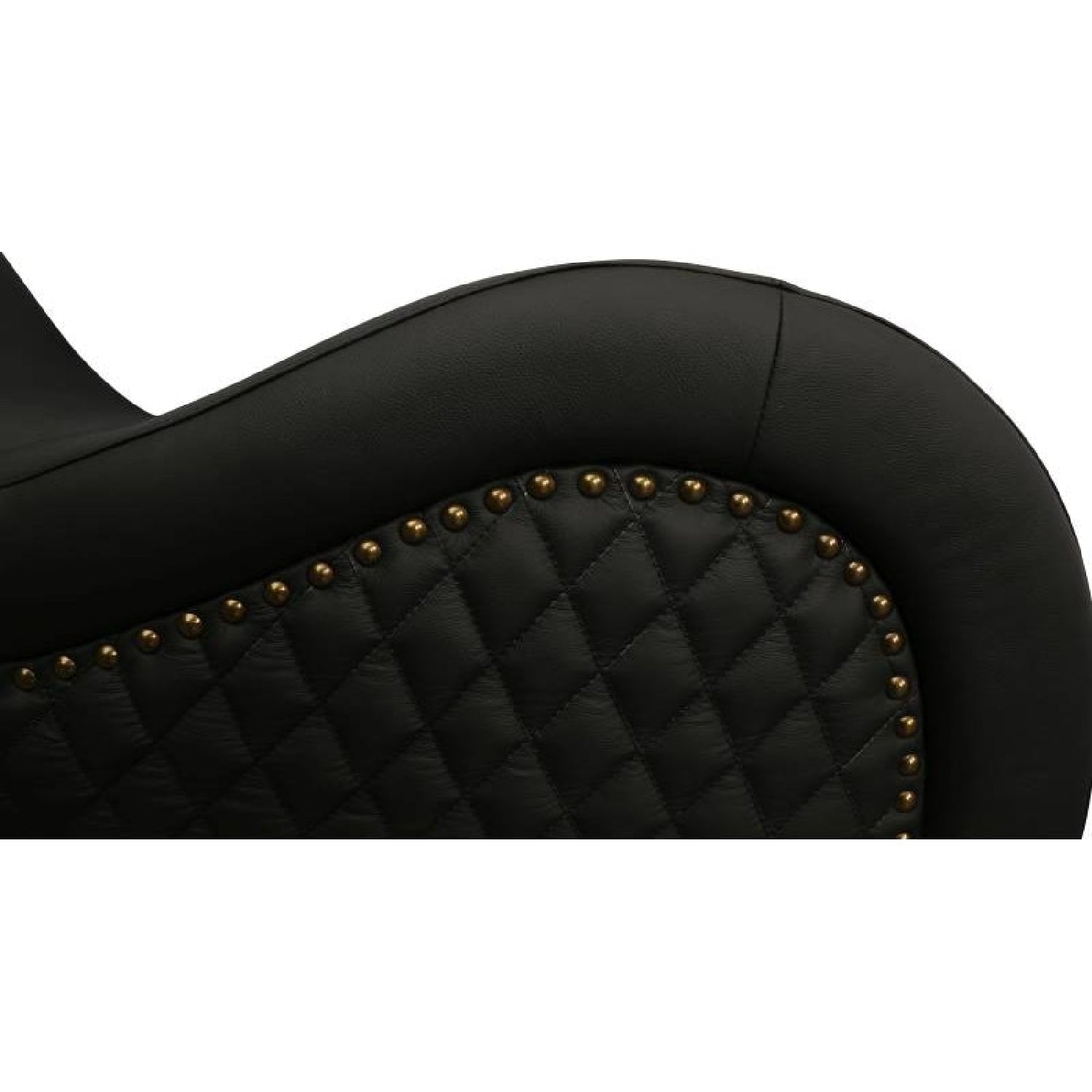 Kama Sutra Mebon Chaise Love Lounge Studded and Quilted - Black - K. P.