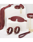 8 Piece Deluxe Bondage Play Kit - Burgundy Gold - K. P.