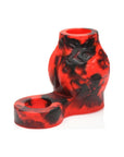 Creature Cocks - Hell Hound Silicone Penis Sleeve and Ball Stretcher - Red/Black