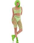 Out of This World Green Bodysuit Set with Alien Pasties - Green