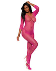 Open Crotch Body Stocking - Neon Pink - K. P.
