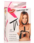 Neoprene Collar And Leash Set Black