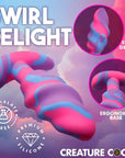 Unicorn Swirl Silicone Butt Plug Medium