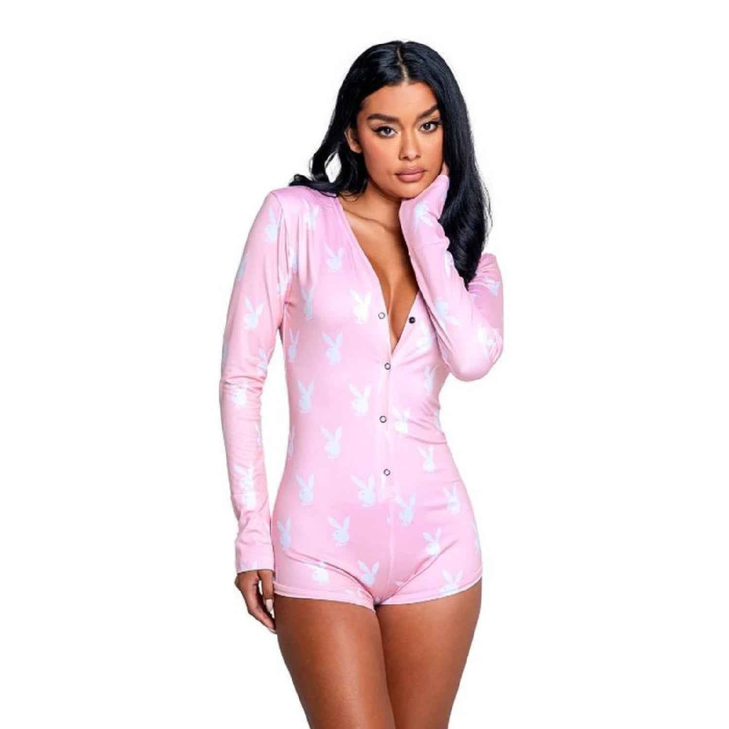 Playboy Slumber Bunny Romper - Pink