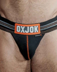 Oxballs Slingjock Upthrust Slider-Strap Jock Black Iron
