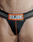 Oxballs Slingjock Upthrust Slider-Strap Jock Black Iron