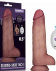 Vibrating Sliding Skin Pro II Silicone Dong 8.5