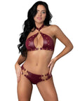 Juno Burgundy Jewel Two Piece Set
