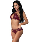 Juno Burgundy Jewel Two Piece Set