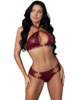 Juno Burgundy Jewel Two Piece Set