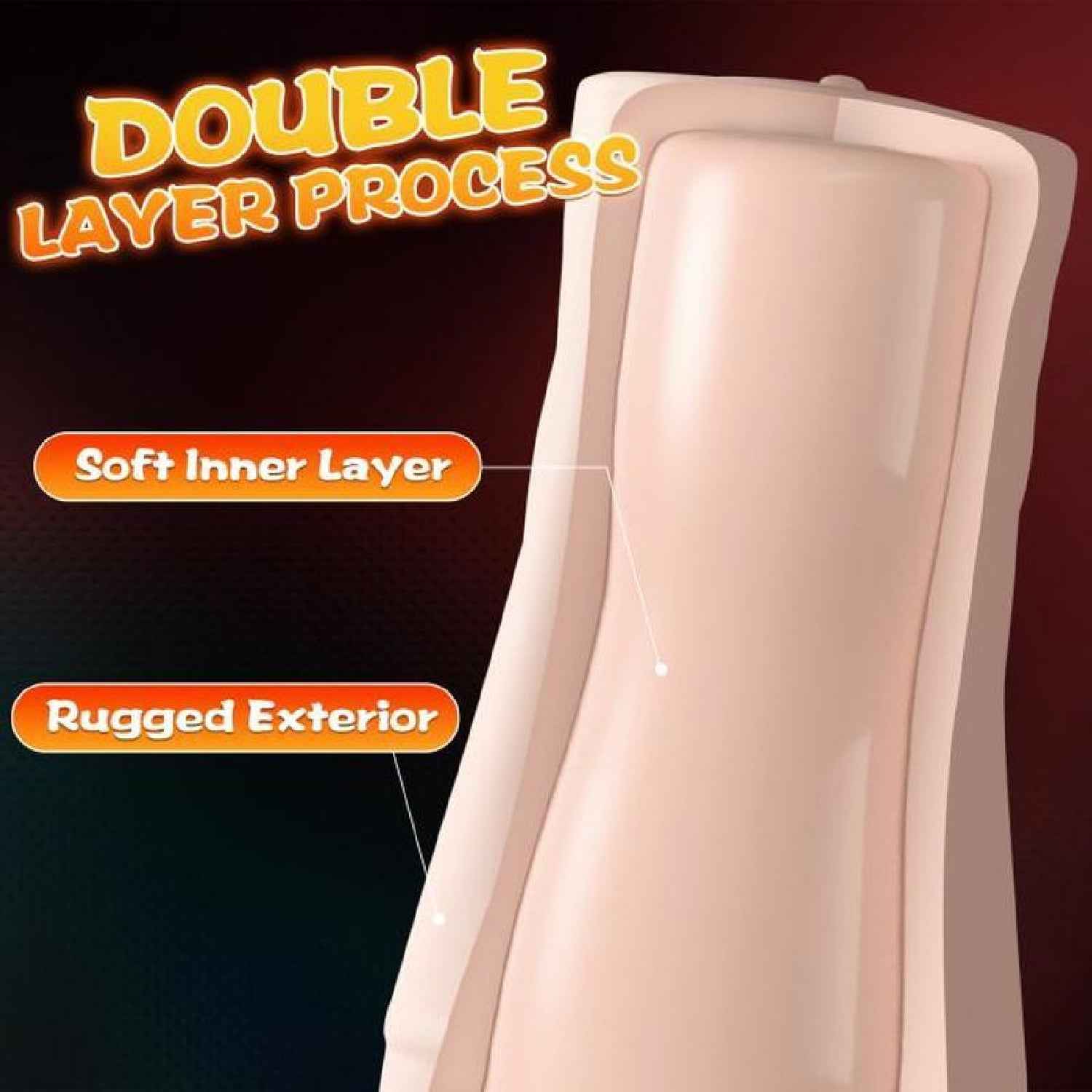 Penny Pussy Dual Layer Vibrating Masturbator
