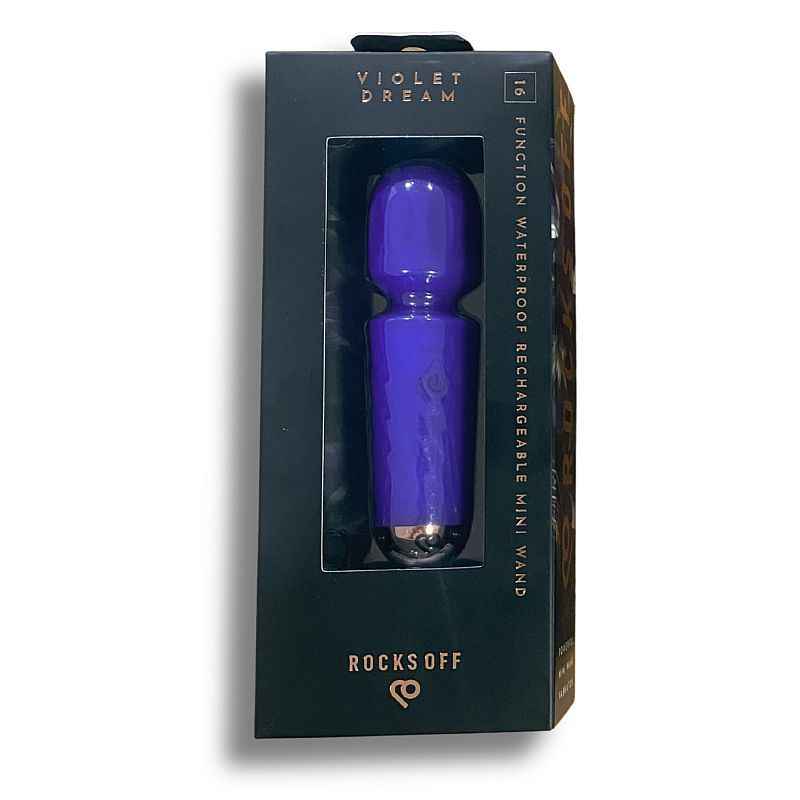 Rechargeable 16 Mode Silicone Mini Wand Violet Dream