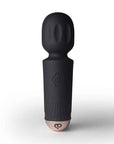 Rechargeable 16 Mode Silicone Mini Wand Black Tulip