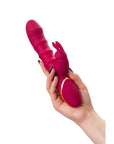 Rabbit Vibrator with Moving Shaft Rings - Tenty - Burgundy - K. P.