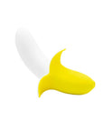 Banana Bliss 13cm Silicone Slimline Vibrator Massager - Yellow/White - K. P.