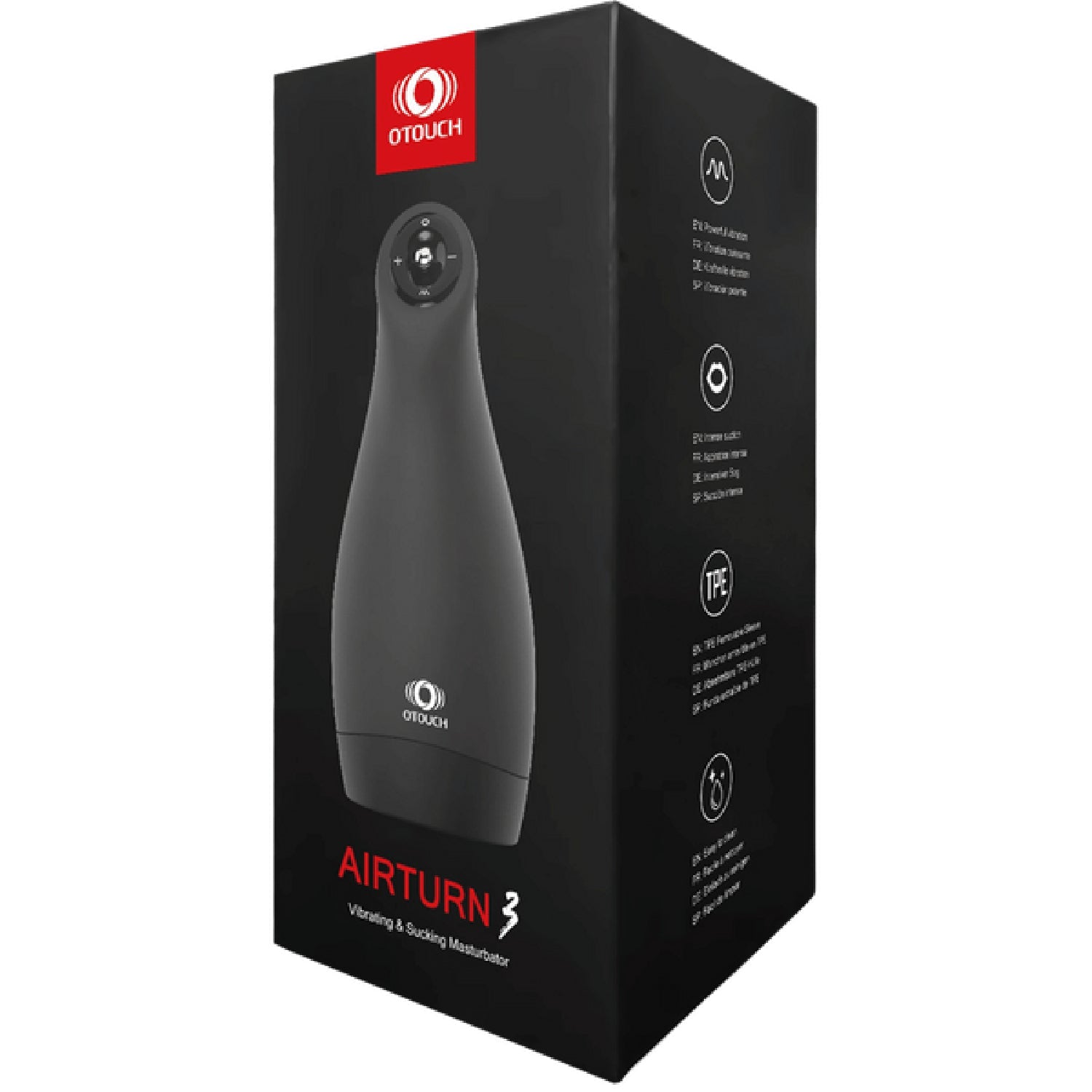 AIRTURN 3 - Sucking and Vibrating Male Masturbator with Heating