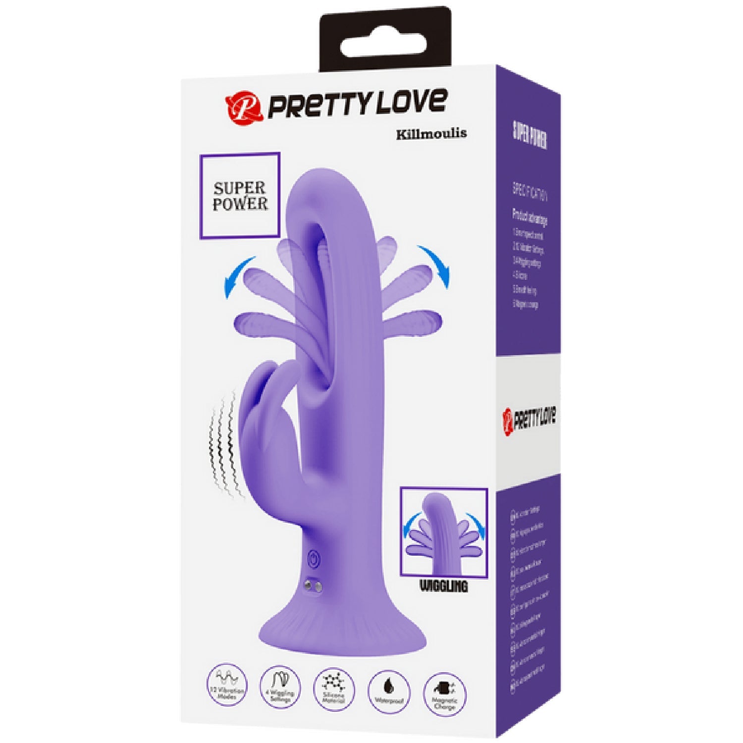 Killmoulis - Vibrating / Wiggling Rabbit Vibe (Purple)
