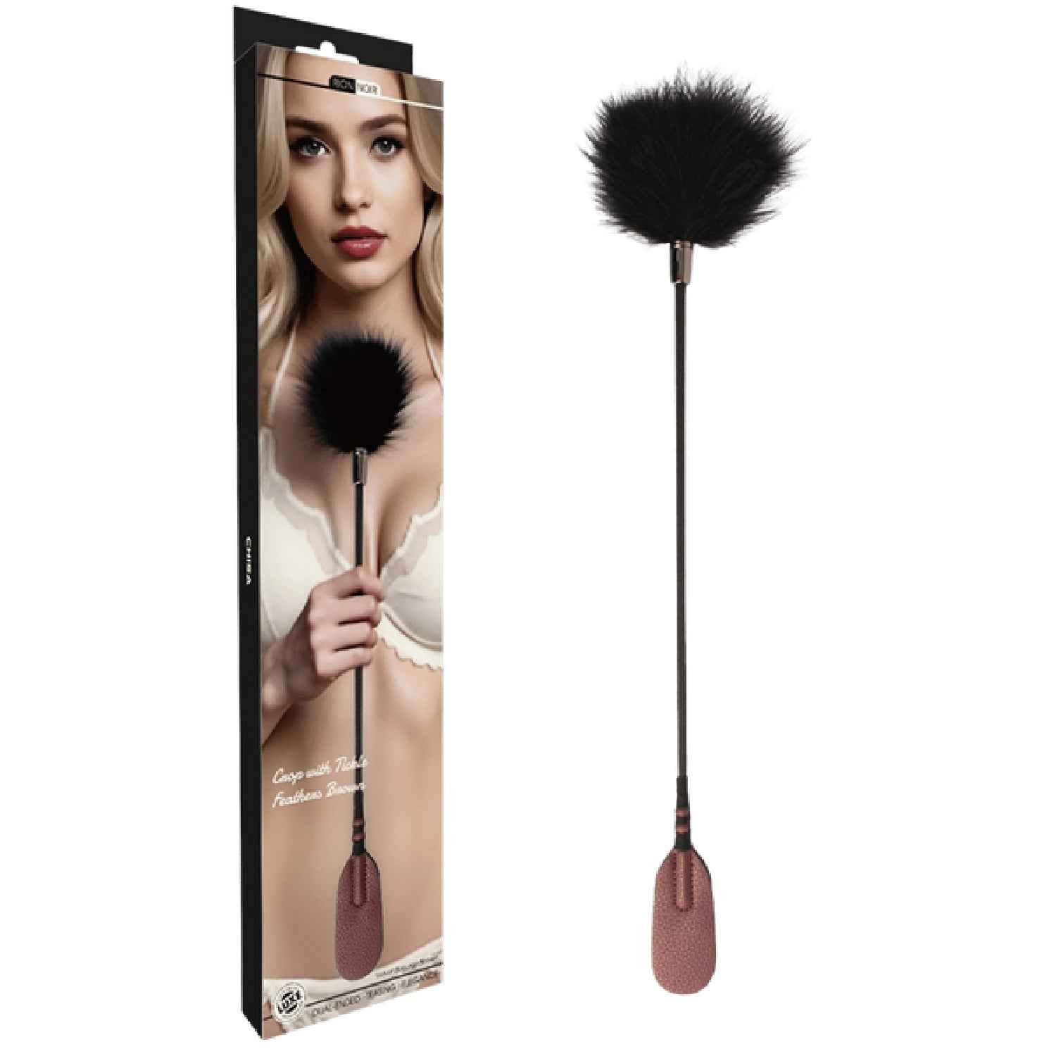 Crop with Tickle Feathers (Burgundy)