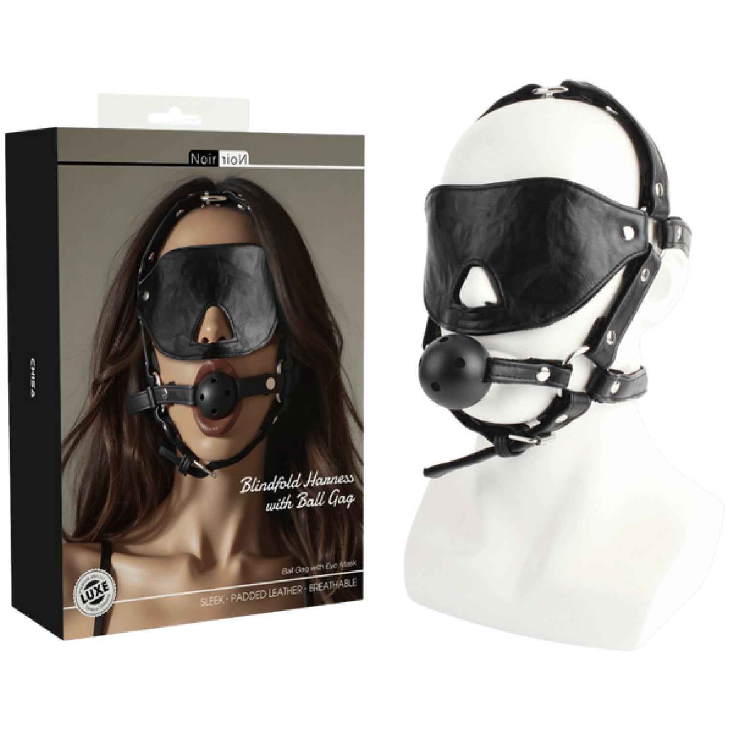Blindfold Harness with Ball Gag