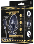 Inflatable Silicone Anal Plug With Plug (Black)