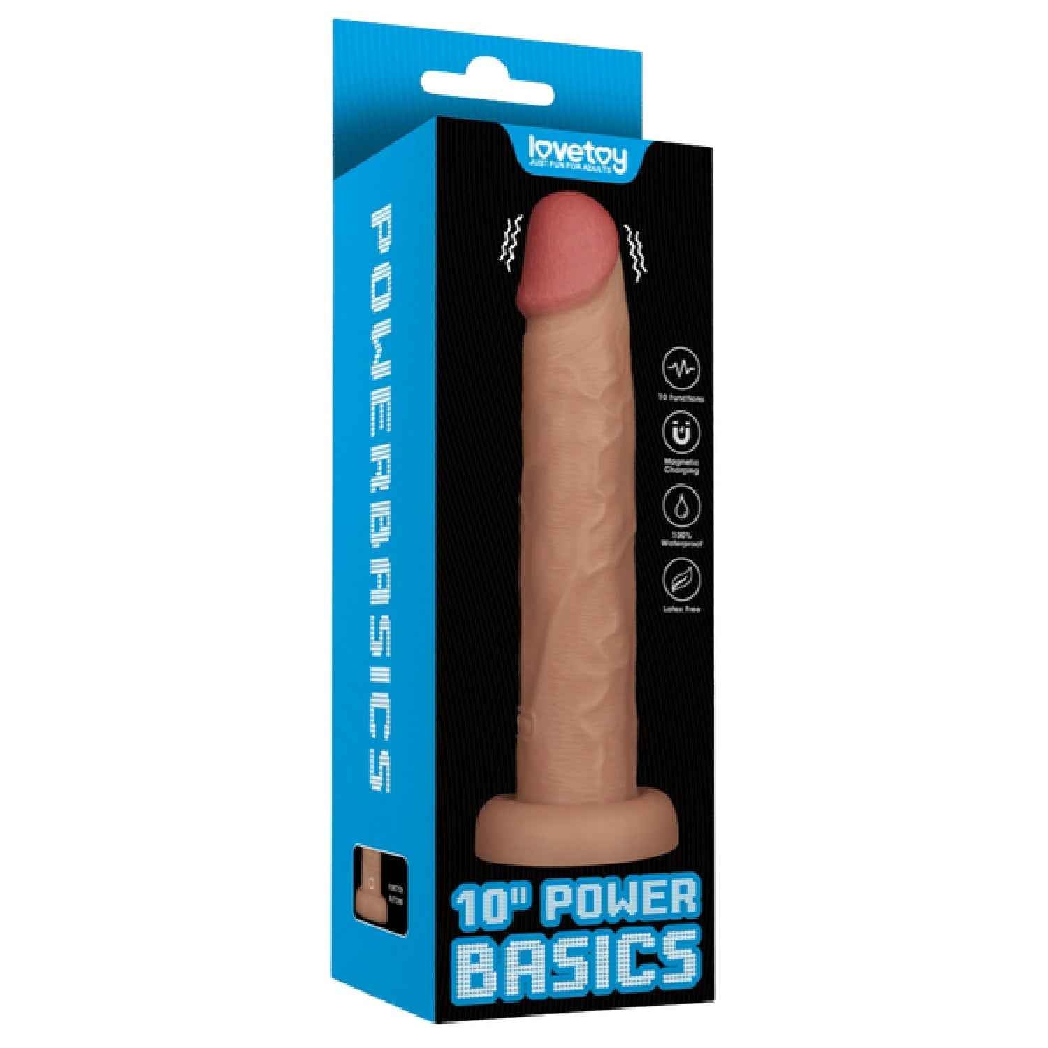10'' Vibrating Power Basics Cock (Flesh)