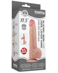 11.5'' King Sized Sliding Skin Dual Layer Dong (Flesh)