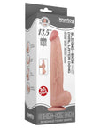 13.5'' King Sized Sliding Skin Dual Layer Dong (Flesh)
