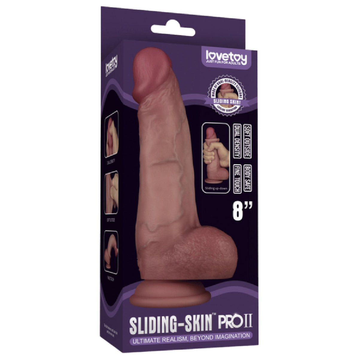 8" Dual Layer Silicone Dong