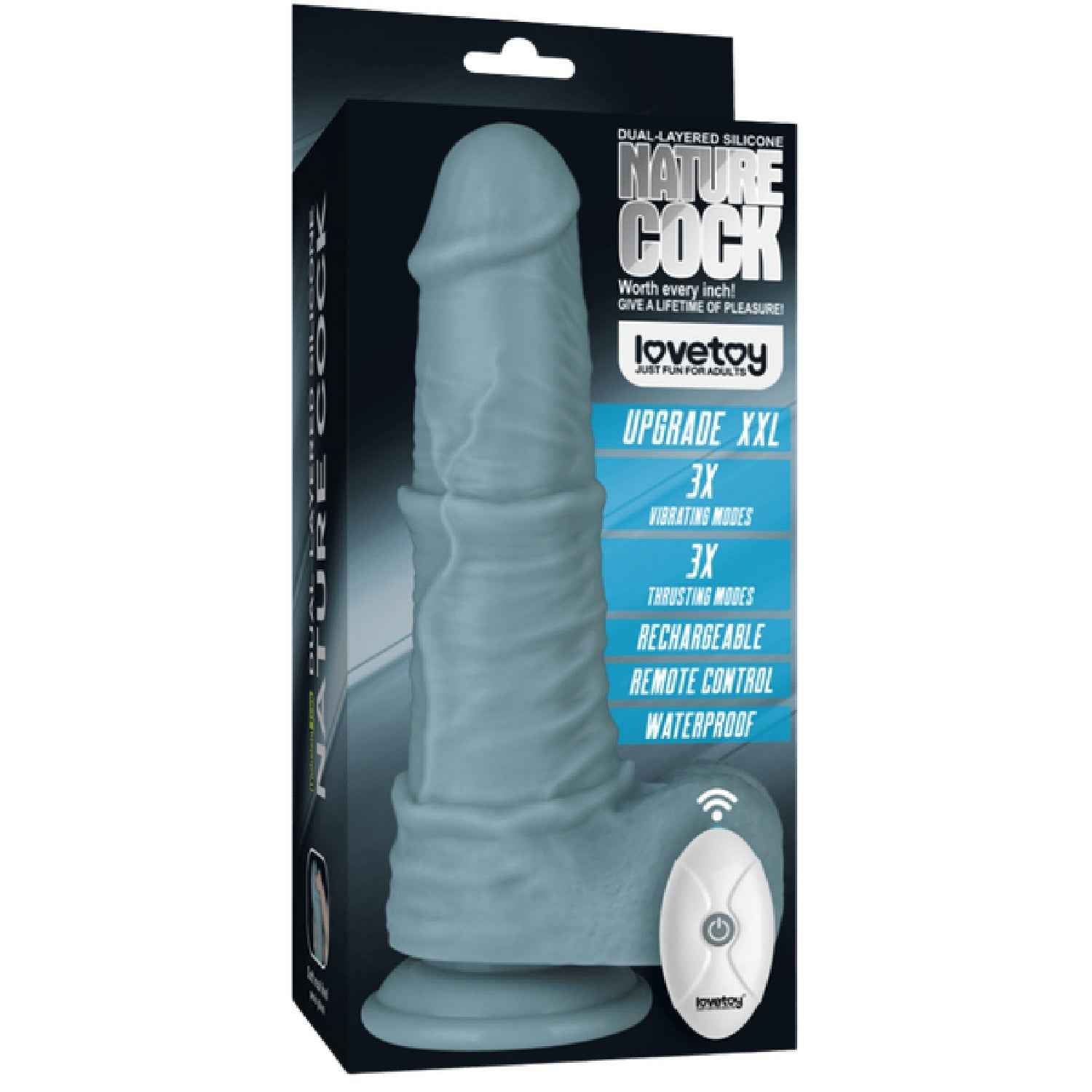 11'' Rechargeable Thrusting and Vibrating Silicone Dildo (Remote)
