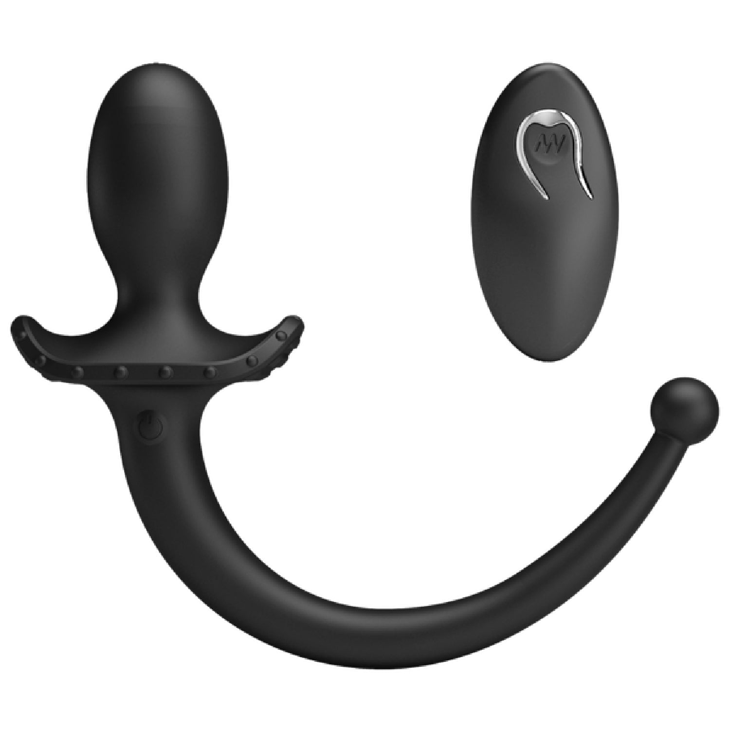 Remote Control Vibrating Butt Plug Tail (Black)