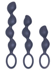 3-In-1 Silicone Anal Plug Set (Black)