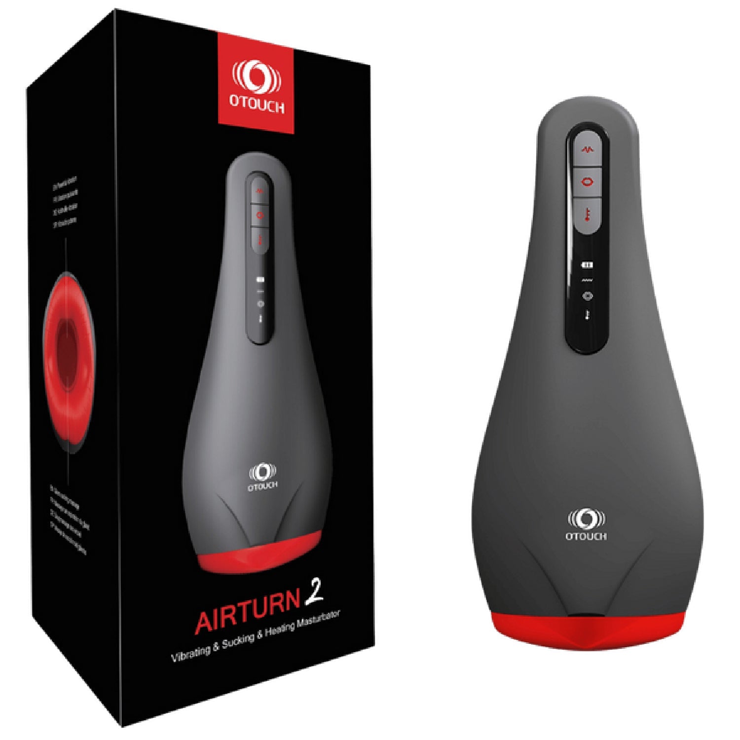 AIRTURN 2 - Masturbator with OLED Display and Heating 6 Vib and 5 Suction